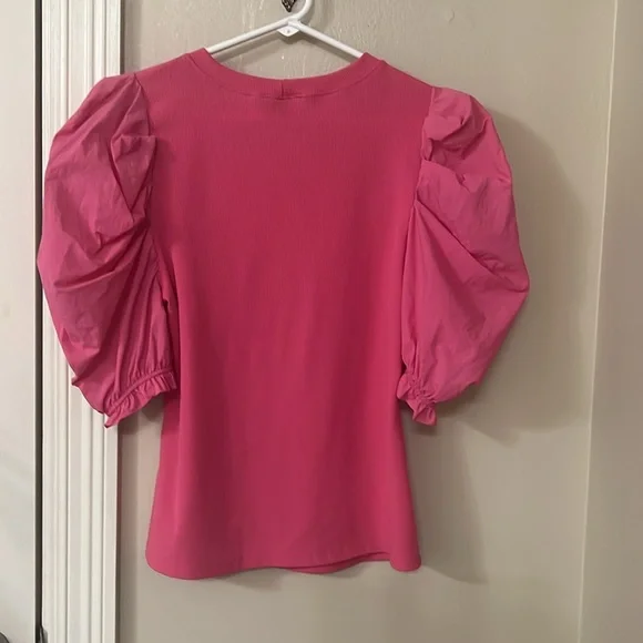 Elegant Pink Puff Sleeve Top - Picture 3 of 3